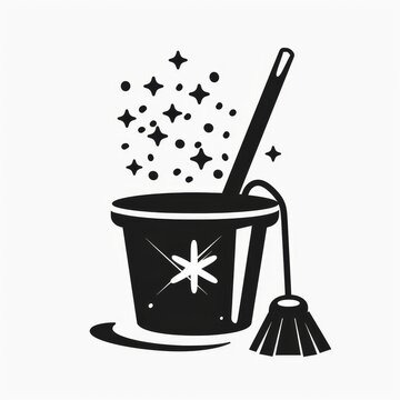 recommend clip art: PNG file with floor mop icon. Cleaning service signs with transparent background for apps and websites.