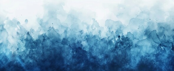 Obraz premium The background has blue and white colors, with a soft worn and scratched vintage texture, a gradient blurred bokeh design, and a fog or haze border around the design.