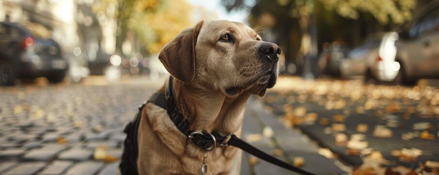 Guide dog for visually impaired, assistive technology, mobility aid, service dog, companionship
