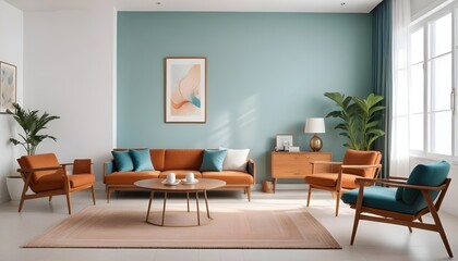 Photo interior modern design room 3d illustration