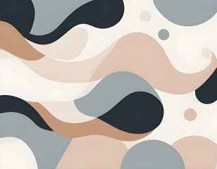 Soft beige green simple modern irregular abstract color blocks