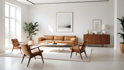 Photo interior modern design room 3d illustration