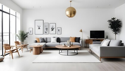 Photo interior modern design room 3d illustration