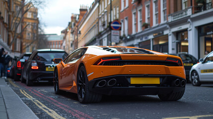 a car parked on the street