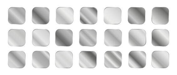 Metalic gradient pattern collection. Metalic gradation template.