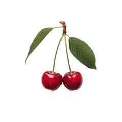 Cherries isolated on white background
