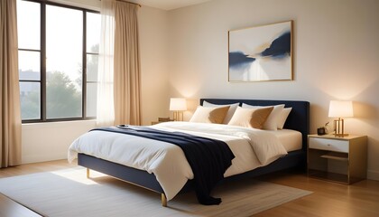 Photo interior modern design room 3d illustration