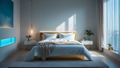 Photo interior modern design room 3d illustration