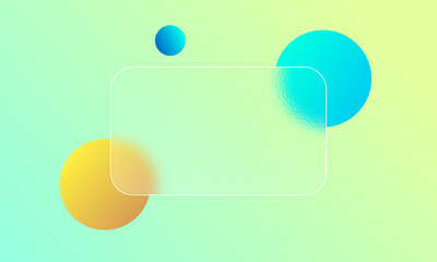 Background page with glassmorphism effect.