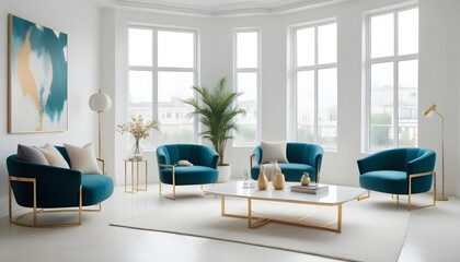 Photo interior modern design room 3d illustration