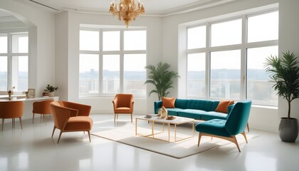 Photo interior modern design room 3d illustration