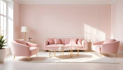 Fototapeta premium Photo interior modern design room 3d illustration