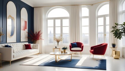 Photo interior modern design room 3d illustration