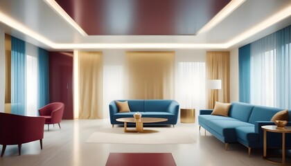 Photo interior modern design room 3d illustration