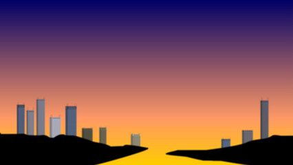 Obraz premium refinery at sunset
