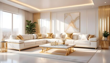 Photo interior modern design room 3d illustration