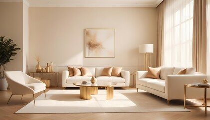 Fototapeta premium Photo interior modern design room 3d illustration