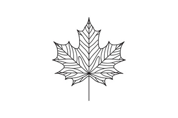 A maple leaf silhouette logo, designed as a vector icon and isolated on a white background.