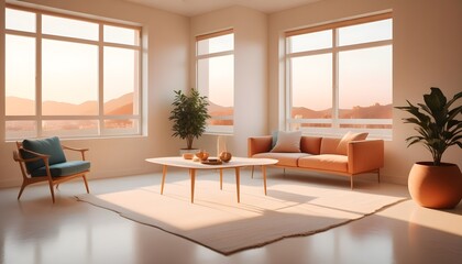 Photo interior modern design room 3d illustration