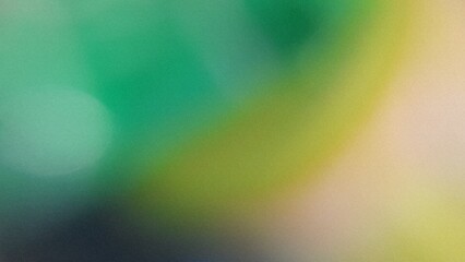 Abstract background Flat style. Freeform green yellow gradient color background with blur and noise effects 