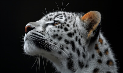 Obraz premium Close Up of a Snow Leopards Face