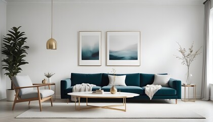 Fototapeta premium Photo interior modern design room 3d illustration