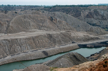 Amarkantak , India - 25 May 2024 View of open cast coal mine at Anuppur Madhya Pradesh India
