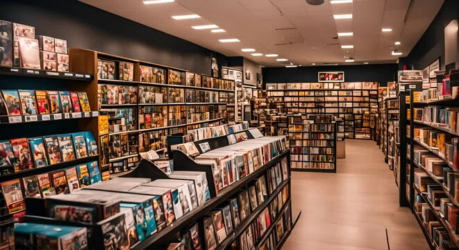 Interior of a comic book store.