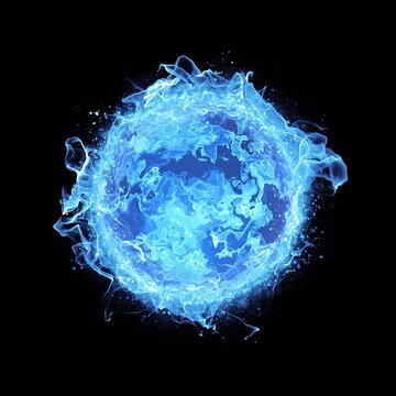 Magic Energy Orb. Fluid Dynamic Spherical Glowing Effect With Alpha Channel. Looped video.
