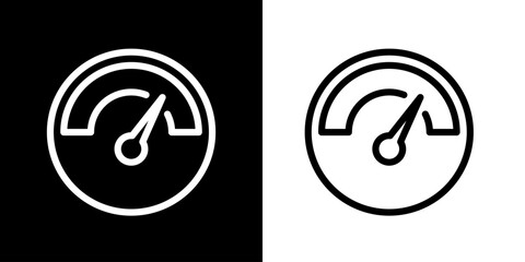 Speedometer icon. Business icon. Admin. Work Team. Black icon. Silhouette