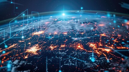 Fototapeta premium Global Network and Connectivity.