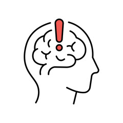 Stroke disease line black icon. Sign for web page, mobile app,