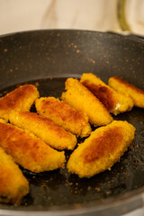 Fries with cheese and pepper filling