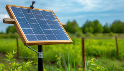 Solarpowered weather station in a remote area, solar energy, scientific and sustainable