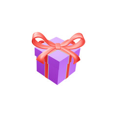 3d icon illustration of gift box