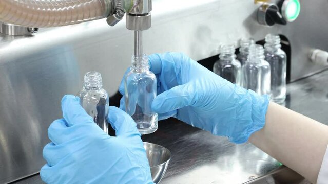 production and packaging of products at the perfume pharmaceutical factory