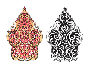 Gunungan. Indonesian Shadow Puppet Vector