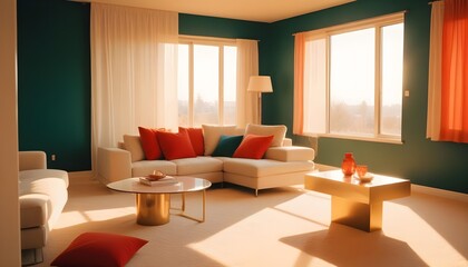 Photo interior modern design room 3d illustration