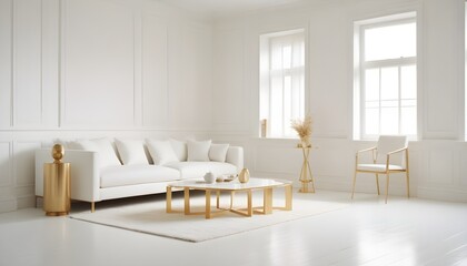 Fototapeta premium Photo interior modern design room 3d illustration