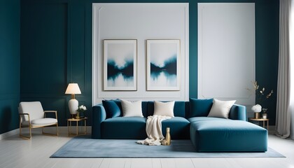 Photo interior modern design room 3d illustration