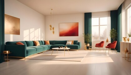 Photo interior modern design room 3d illustration