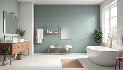 Photo interior modern design room 3d illustration