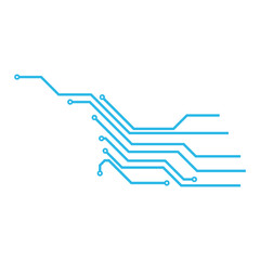 Abstract futuristic circuit board element