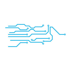 Abstract futuristic circuit board element