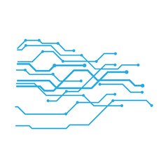 Abstract futuristic circuit board element