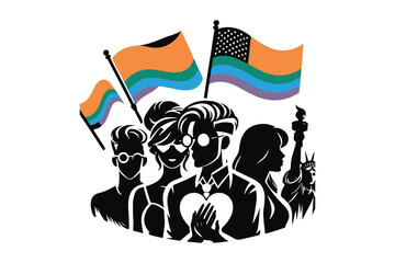 International LGT+ Pride Day vector art illustration