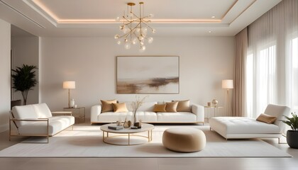 Fototapeta premium Photo interior modern design room 3d illustration