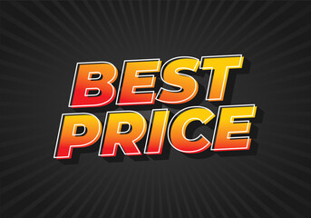 Best price. Text effect in 3D style with good colors