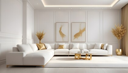 Photo interior modern design room 3d illustration