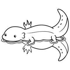 Axolotls coloring pages for kids coloring book